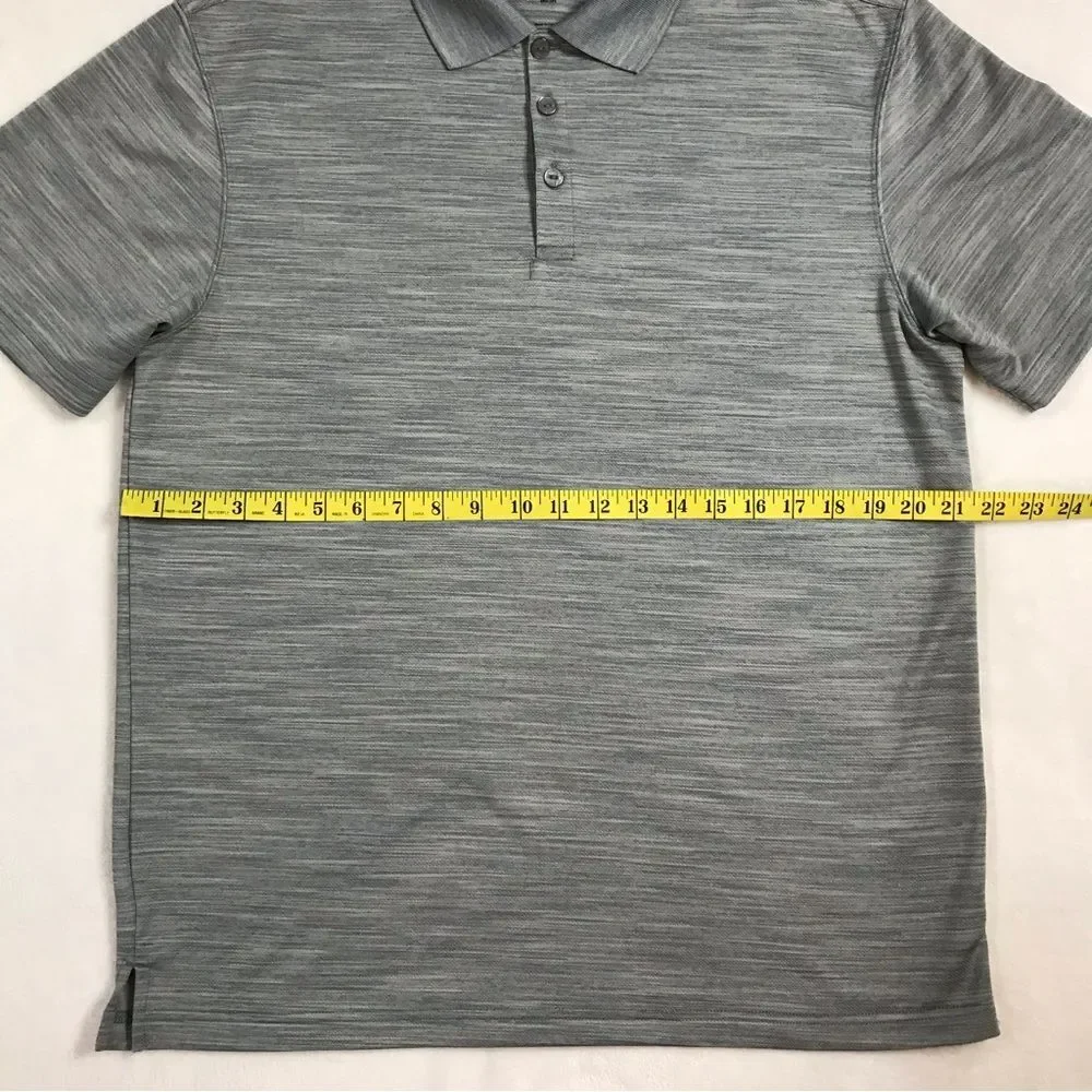 Haggar Clothing Gray Golf Polo Short Sleeve Men's Size Medium Shirt